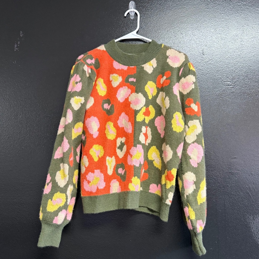 Good Days Are Here Leopard Sweater. Size Medium.